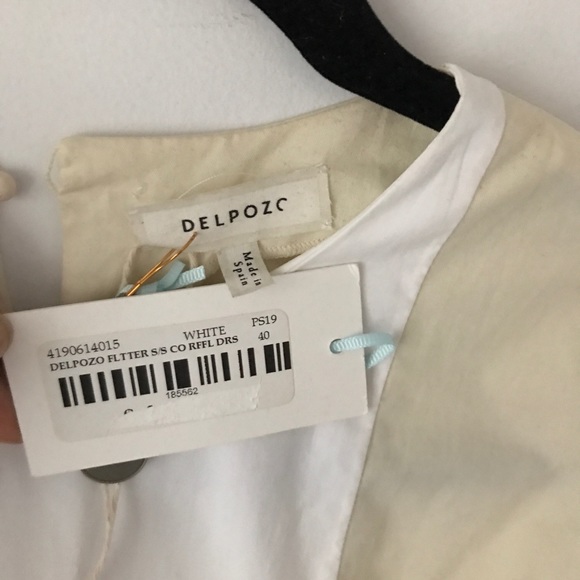 NWT DELPOZO Beige Dress size 40 FR - Picture 4 of 10